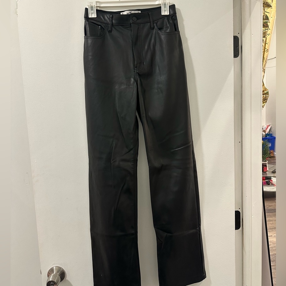Hollister Black Leather Pants